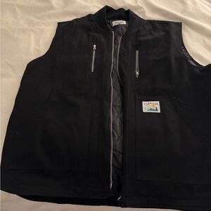 Jiberish Workwear Black Quilted Vest